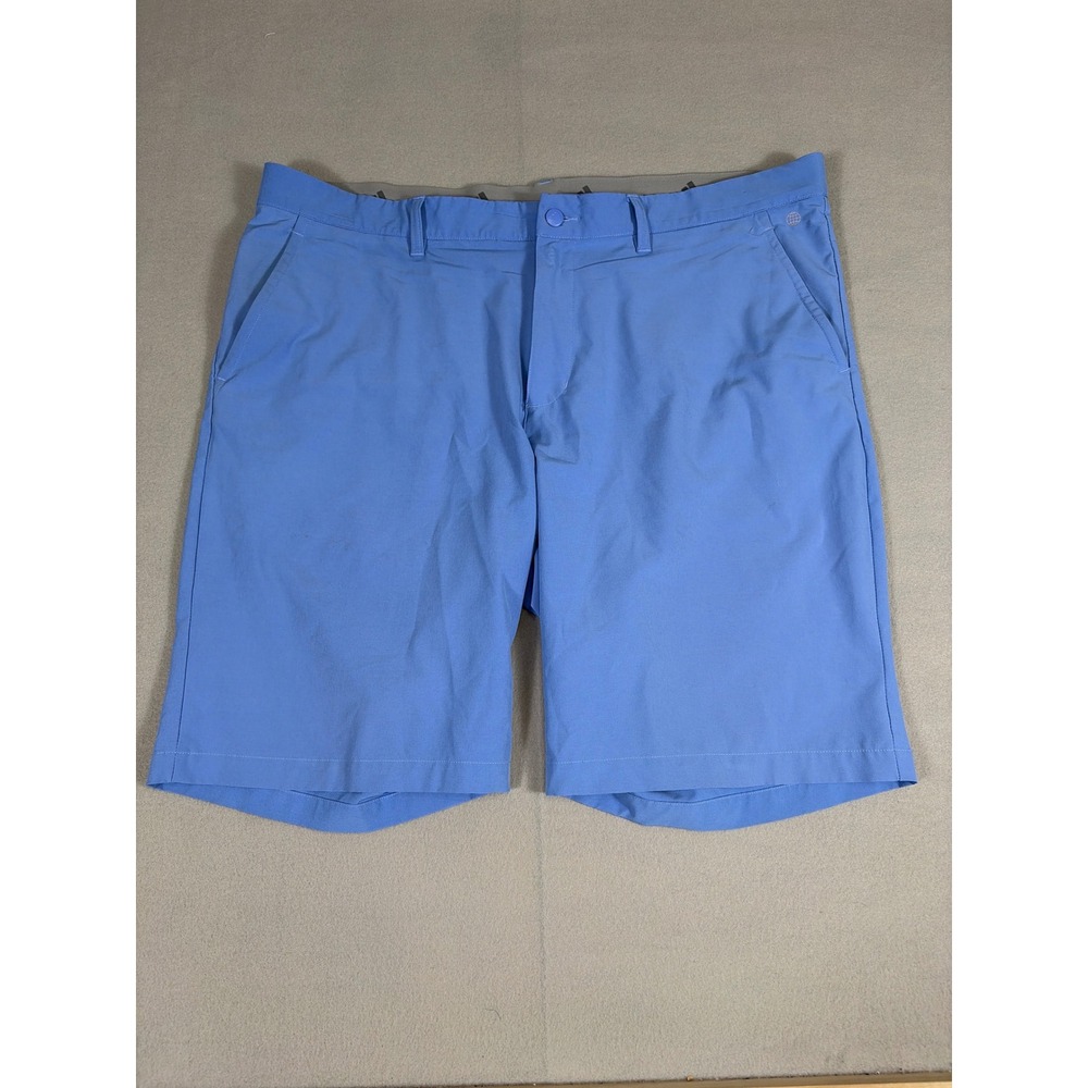 Adidas Golf Shorts Mens 40 Blue‎ Performance Athletic Flat Front 1030